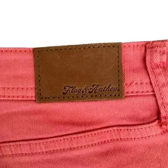 Flag & Anthem Rust Orange Cotton Blend Casual High Rise Sporty Comfy Soft Premiu - Picture 4 of 12